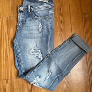 Indigo Rein light wash distressed jeans SIZE 8/9